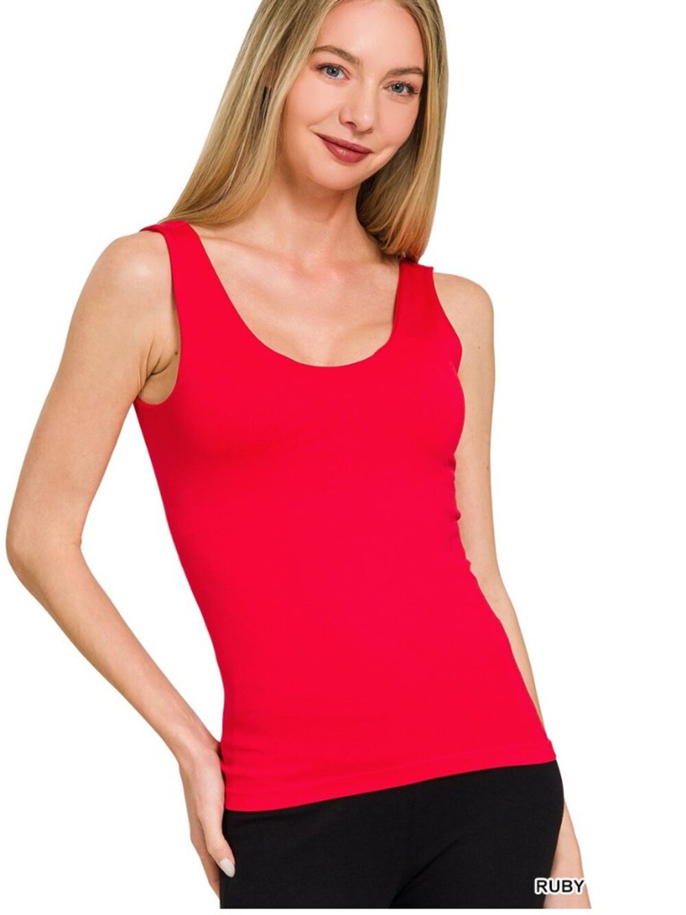 Red Built in bra Tank Top